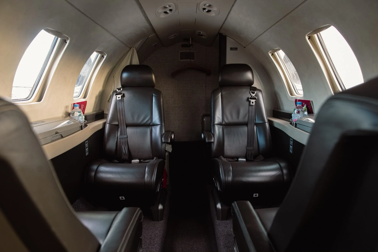 Cessna Citation M2 9H-1MA cabin viewed toward the aft seats
